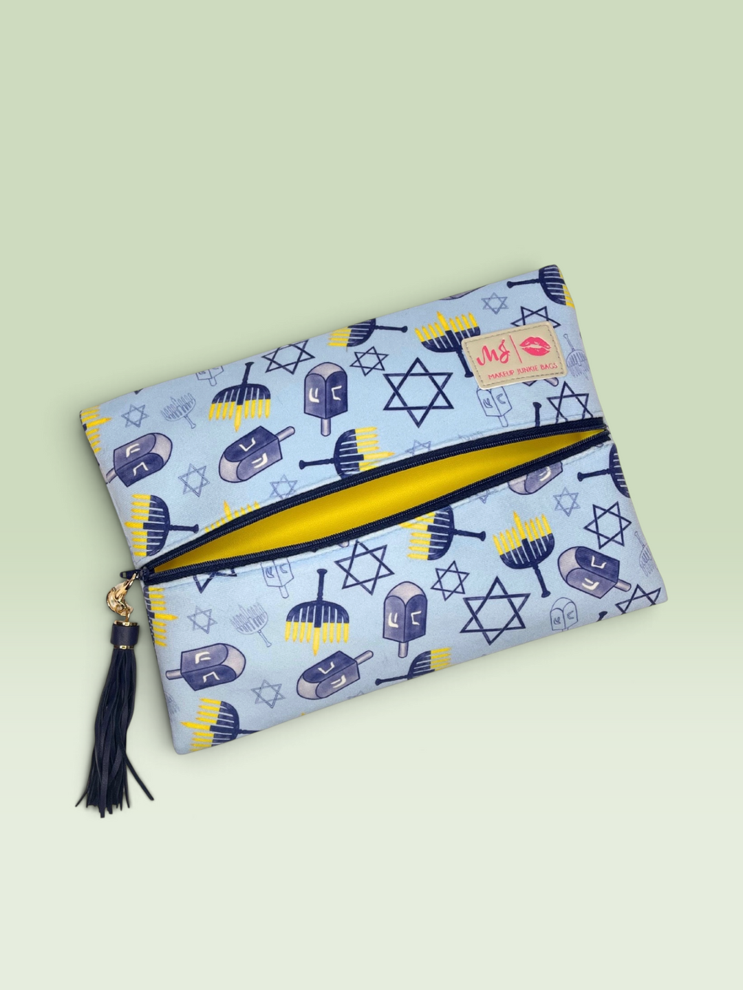 Frosted Dreidel Blue Hanukkah Print by Makeup Junkie (Ships in 4-5 Weeks)