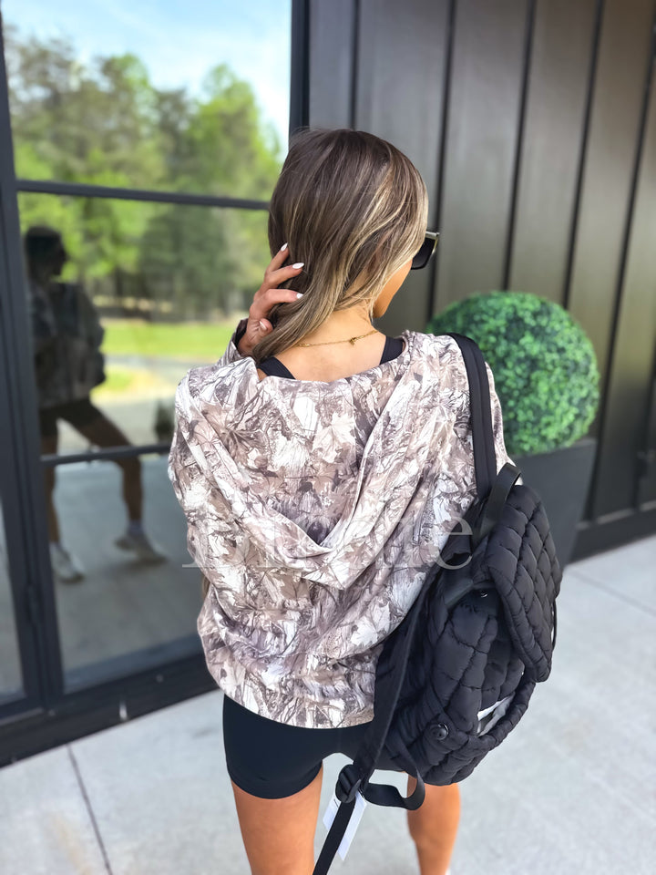 BIRDIE Dark Camo Quarter Zip Pullover by Birdie (SEPT ARRAY: Ships in 3-4 Weeks)