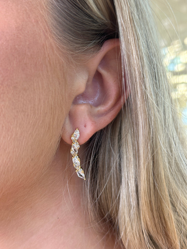 Cubic Zirconia Ear Crawlers