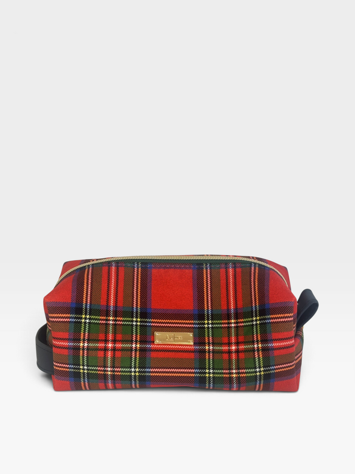 Christmas Wishes Red Plaid - Big Bobbie by Makeup Junkie (Ready to Ship)