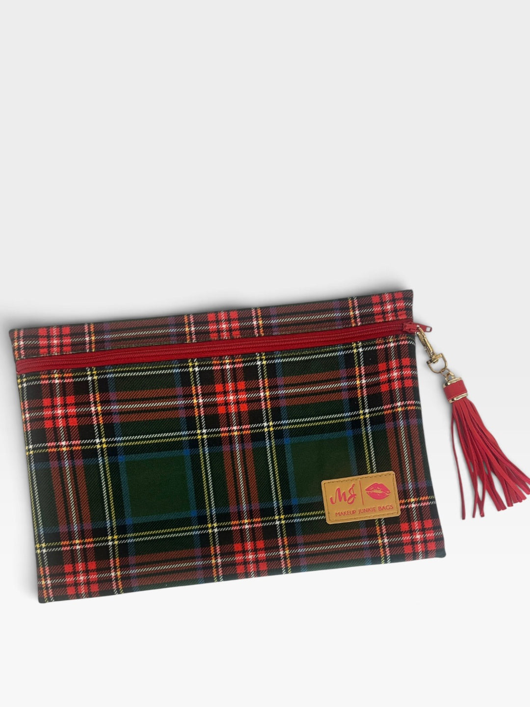 Nice List Green Plaid - Top Zip Small by Makeup Junkie (Ready to Ship)