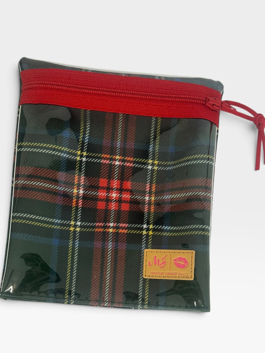 Nice List Green Plaid - Stocking by Makeup Junkie (Ready to Ship)