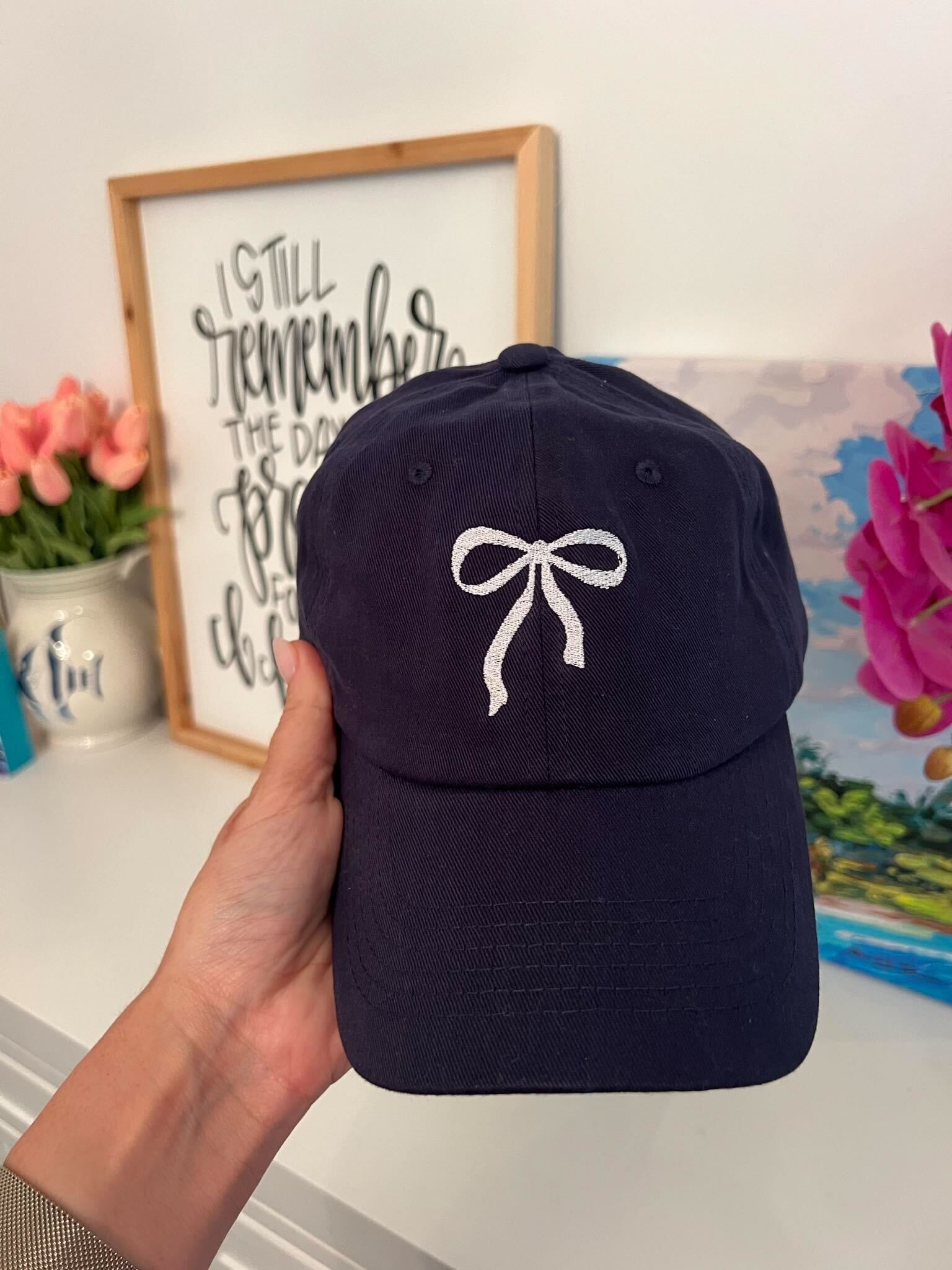 Bow Navy Cap (Ships in 1-2 Weeks)