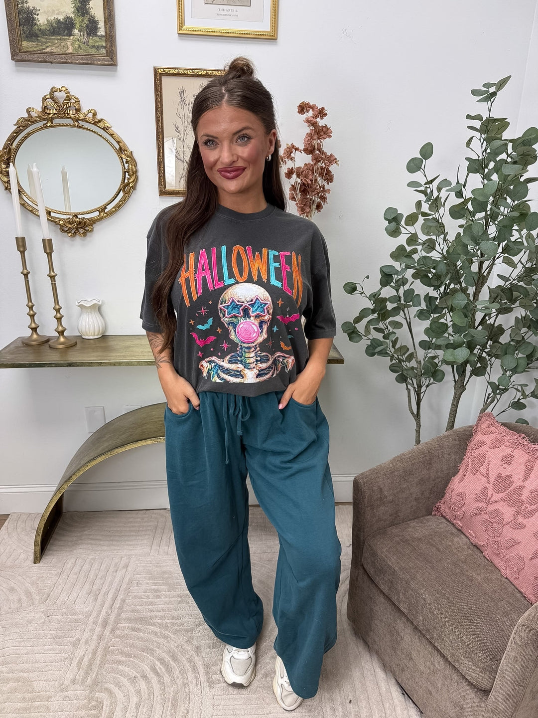 Colorful HALLOWEEN Graphic Tee on Pepper by Birdie (SEPT ARRAY: Ships in 3-4 Weeks)