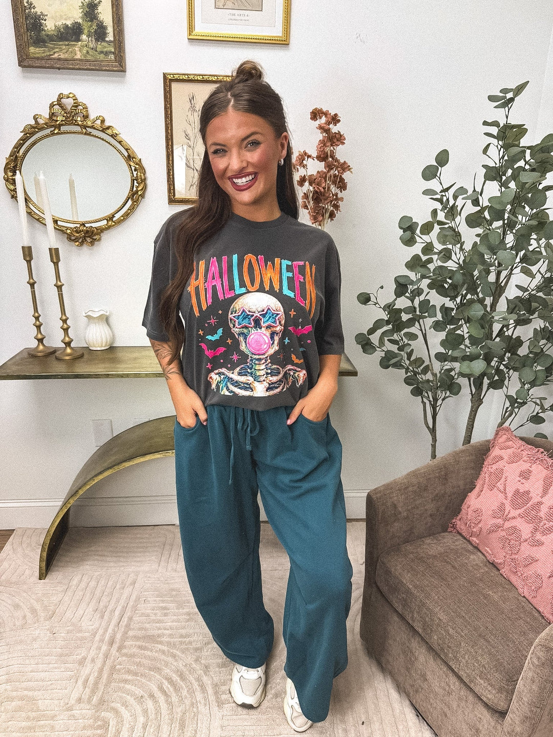 Colorful HALLOWEEN Graphic Tee on Pepper by Birdie (SEPT ARRAY: Ships in 3-4 Weeks)