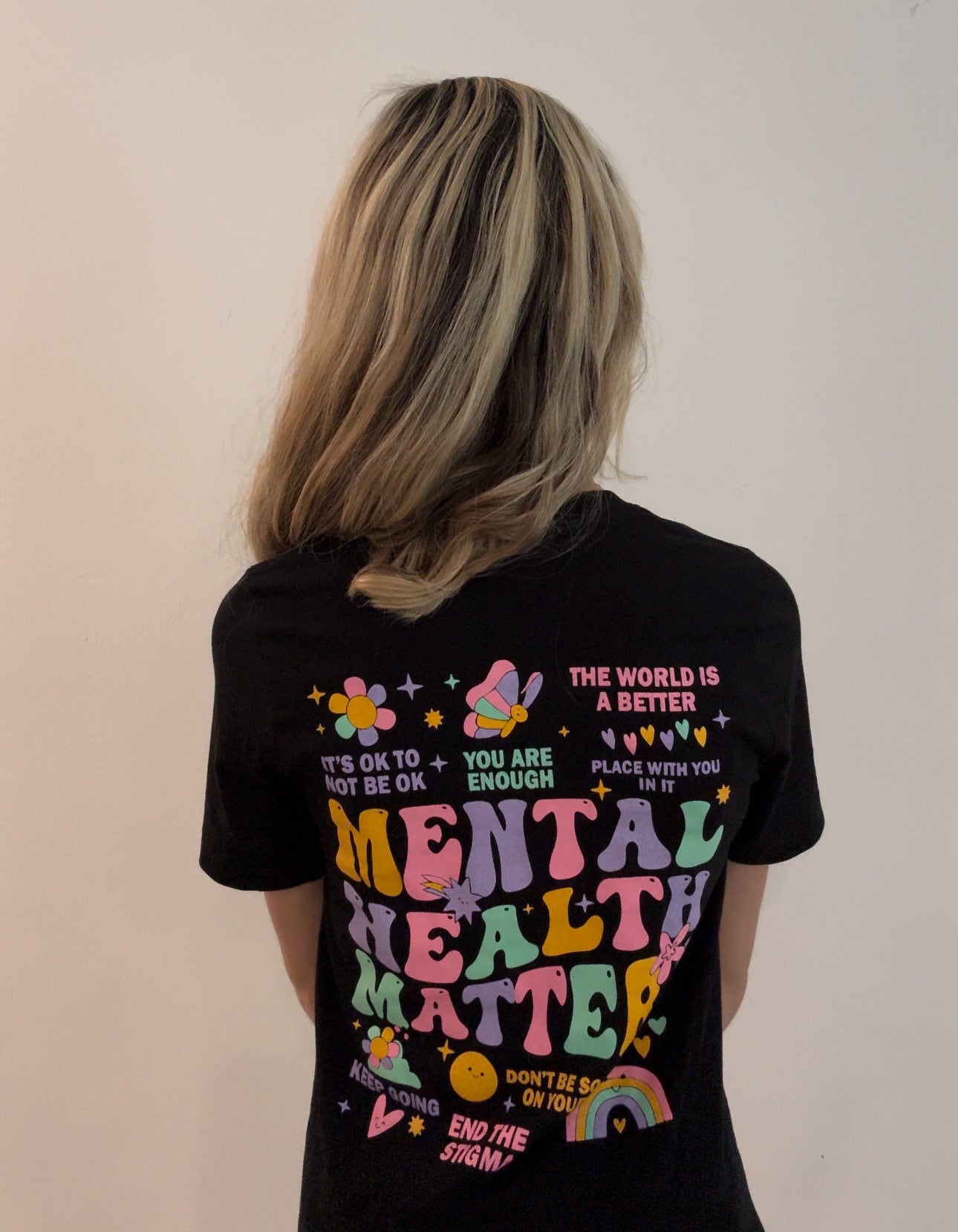 'Mental Health Matters' Multicolor Graphic Tee: Prep Obsessed x Weather With Lauren (Ships in 2-3 Weeks)