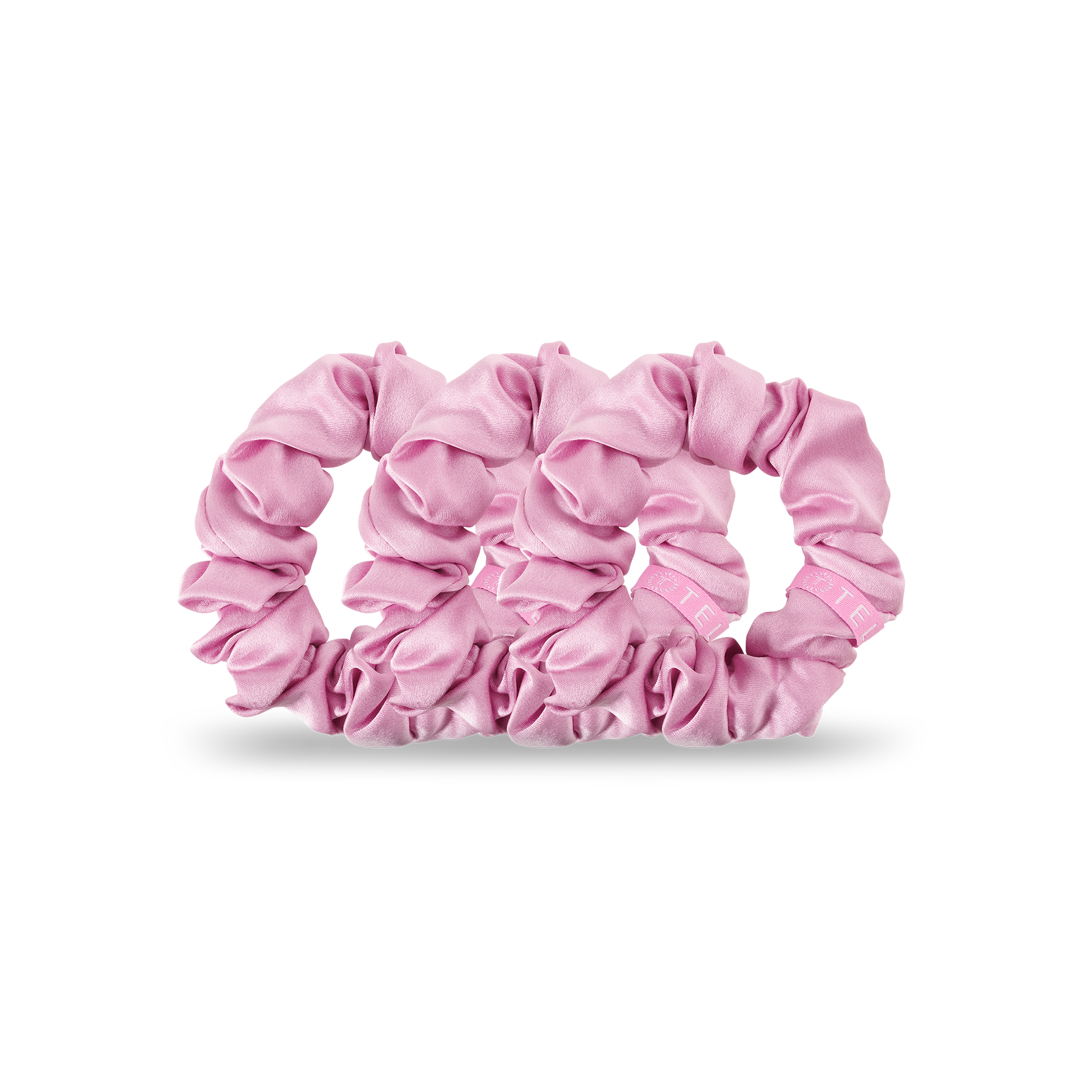 Teleties Silk Scrunchies - Large Band Pack of 3 - I Pink I Love You