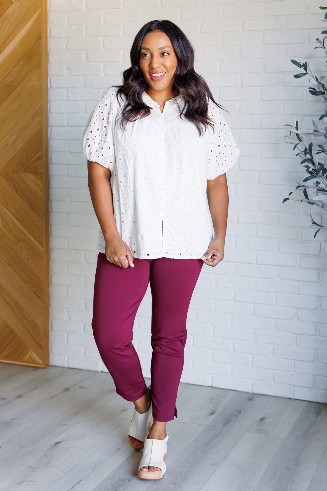 I'll Let You Know Eyelet Lace Blouse – Prep Obsessed