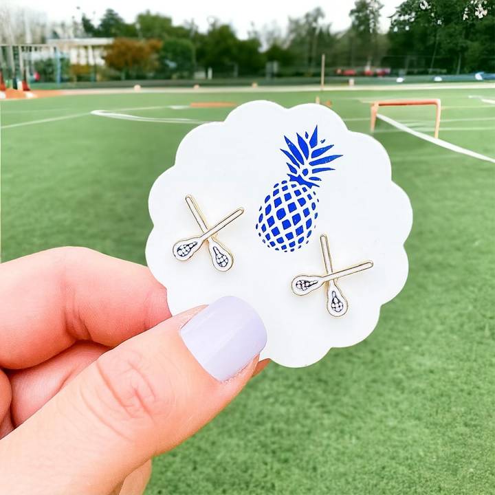 Lacrosse Signature Enamel Studs by Prep Obsessed