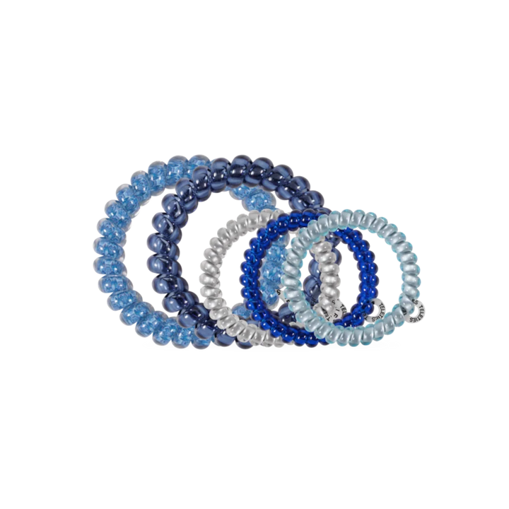 Teleties Hair Tie - Large and Small Band Pack of 5 - Indigo Magic (Ships in 1-2 Weeks)