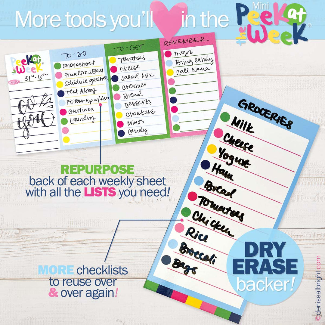 MINI Peek at the Week® Planner Pad | All Bright & Cheery by Denise Albright