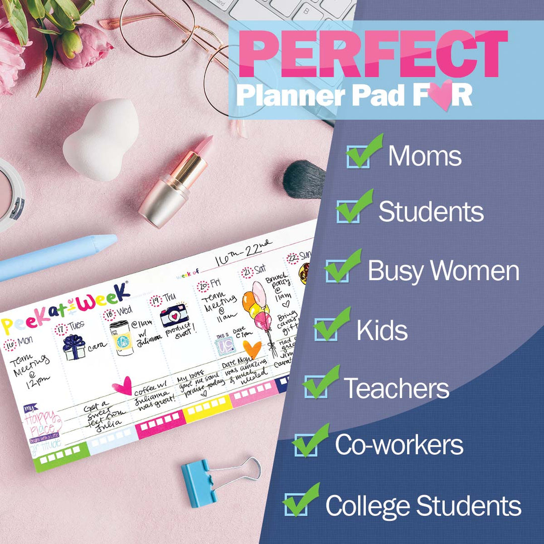 MINI Peek at the Week® Planner Pad | All Bright & Cheery by Denise Albright