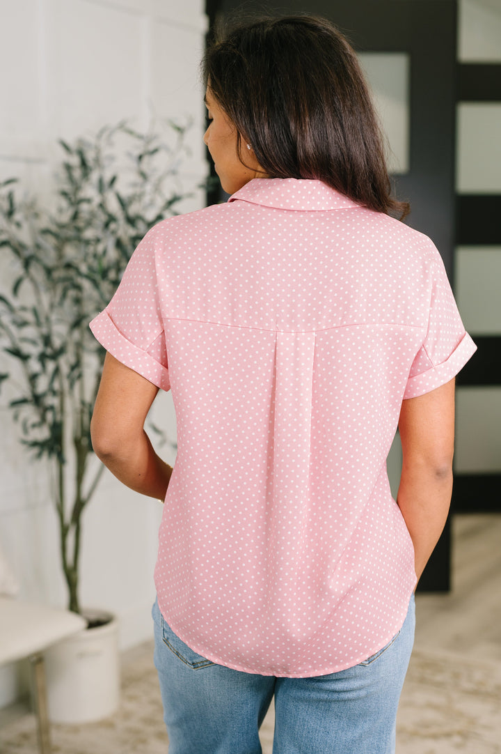 It's Just Business Collared Button Down Blouse - 7/21
