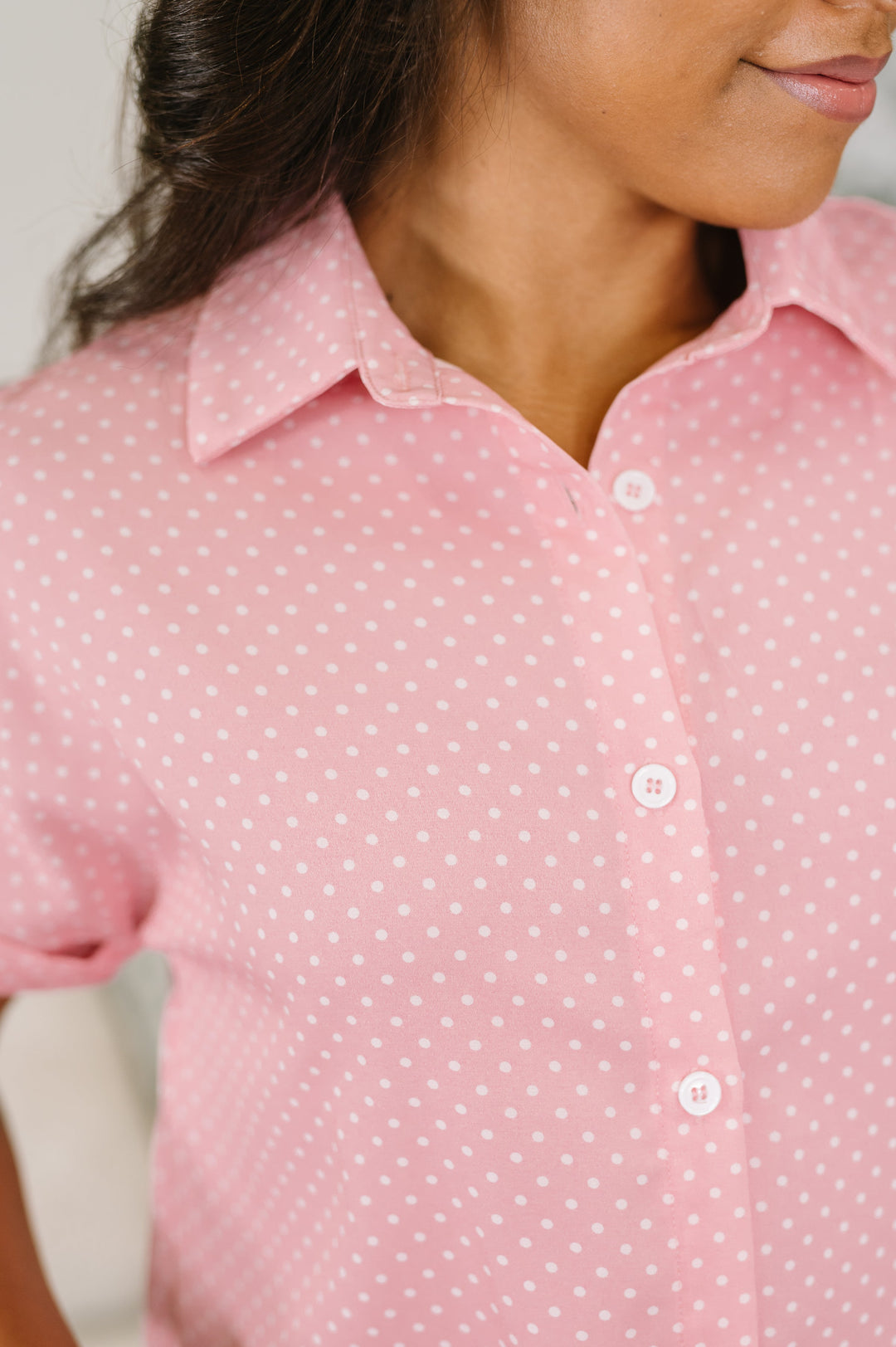 It's Just Business Collared Button Down Blouse - 7/21