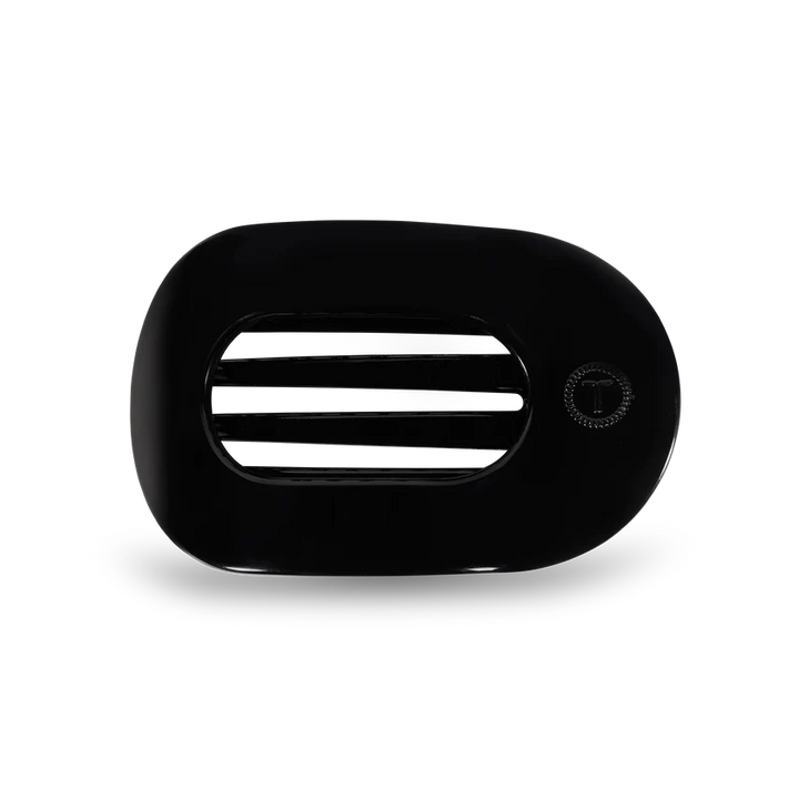 Medium Teleties Flat Oval Clip - Jet Black