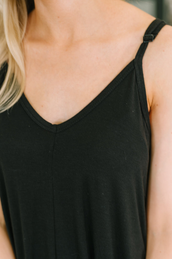 Just Getting Started Spaghetti Strap Maxi Dress in Black - 6/19