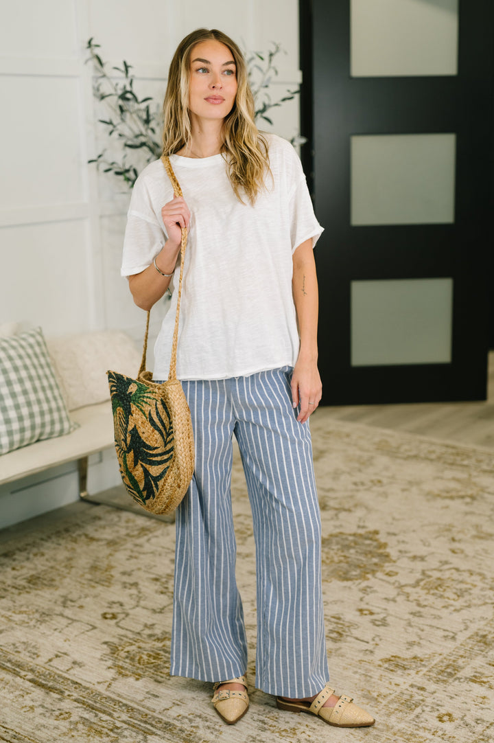 Just Like That Relaxed Heather Tee in Ivory - 5/19