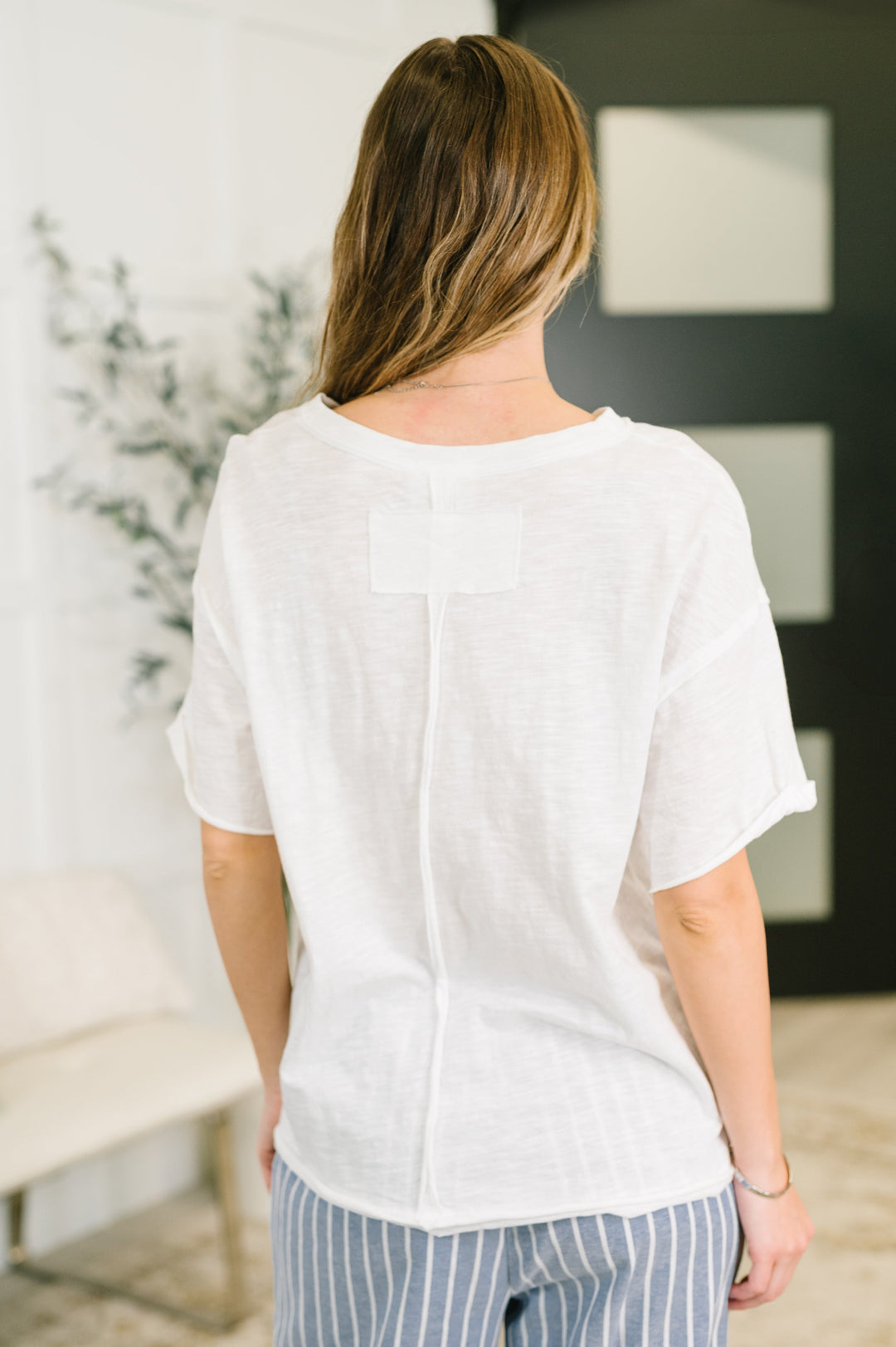 Just Like That Relaxed Heather Tee in Ivory - 5/19