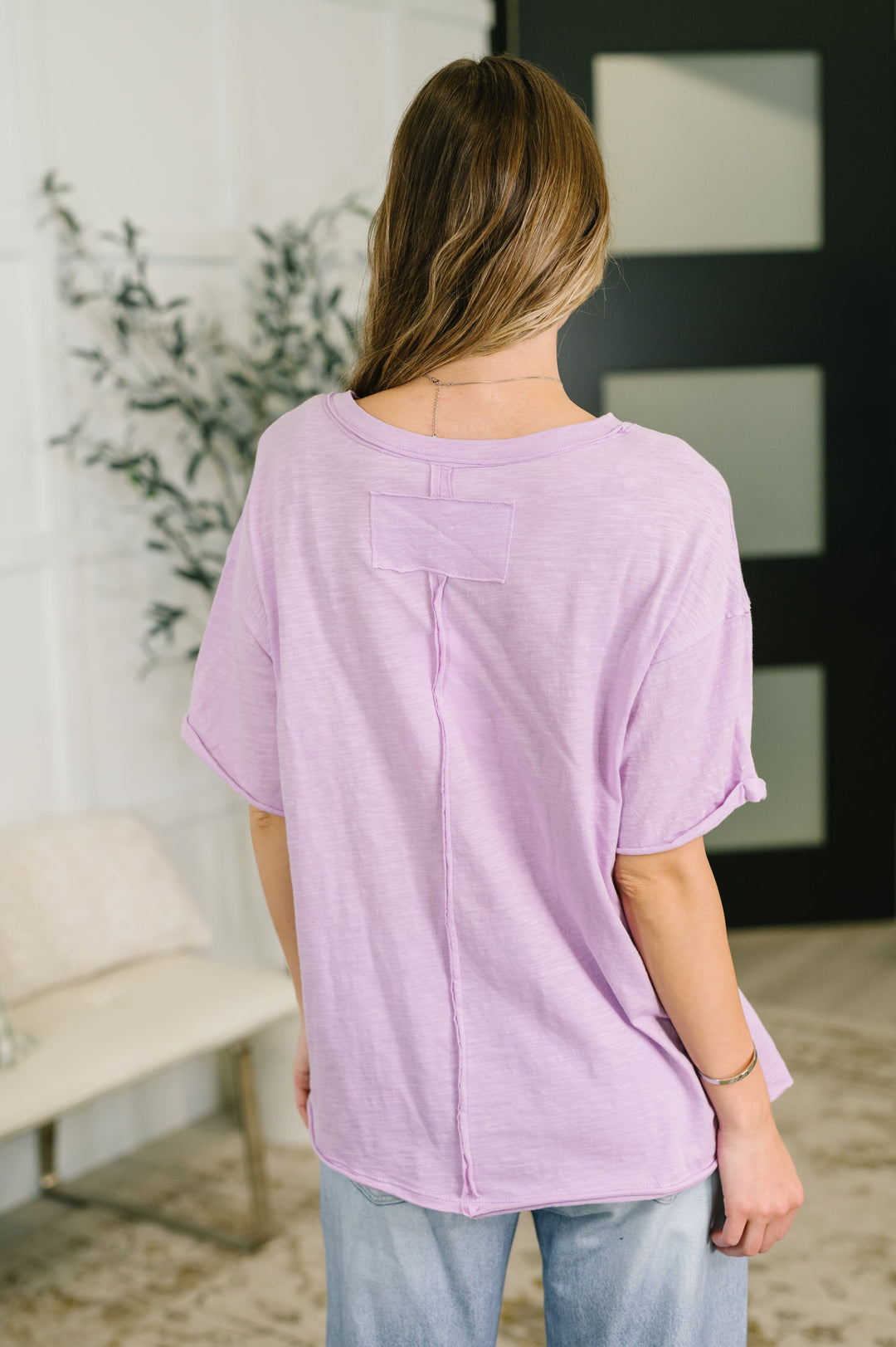 Just Like That Relaxed Heather Tee in Lilac - 5/19