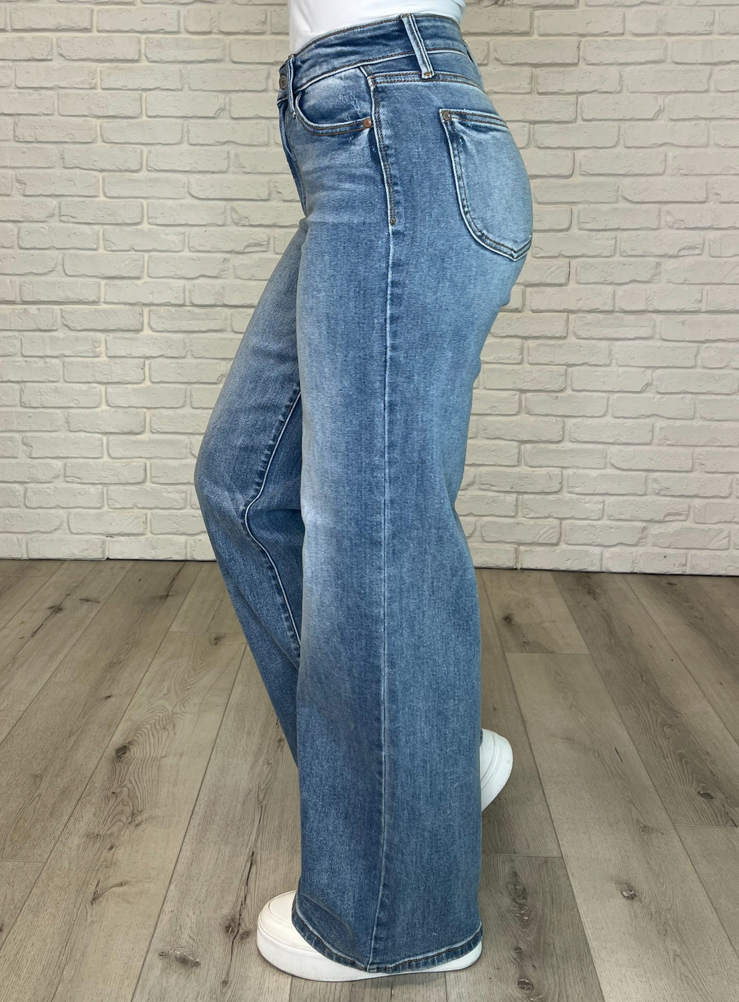 Karis High Rise Vintage Wash Retro Wide Leg by Judy Blue