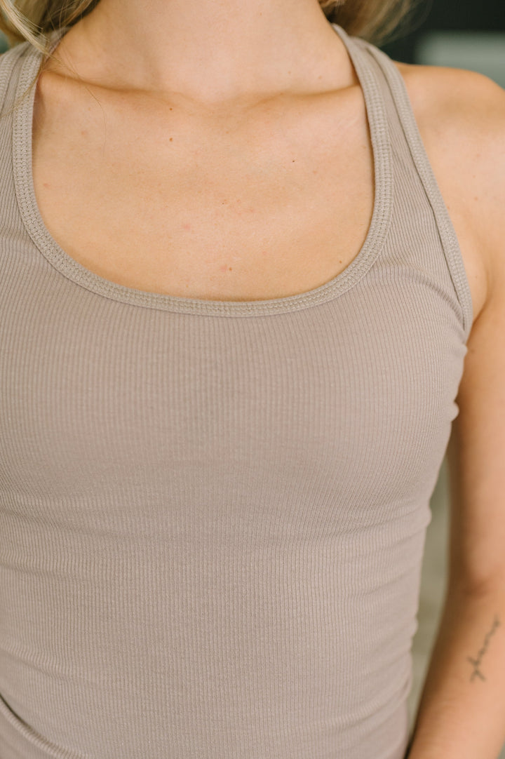 Keeping it Cool Scoop Neck Tank in Ash Mocha - 6/10
