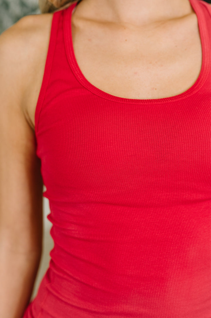 Keeping it Cool Scoop Neck Tank in Ruby - 6/10