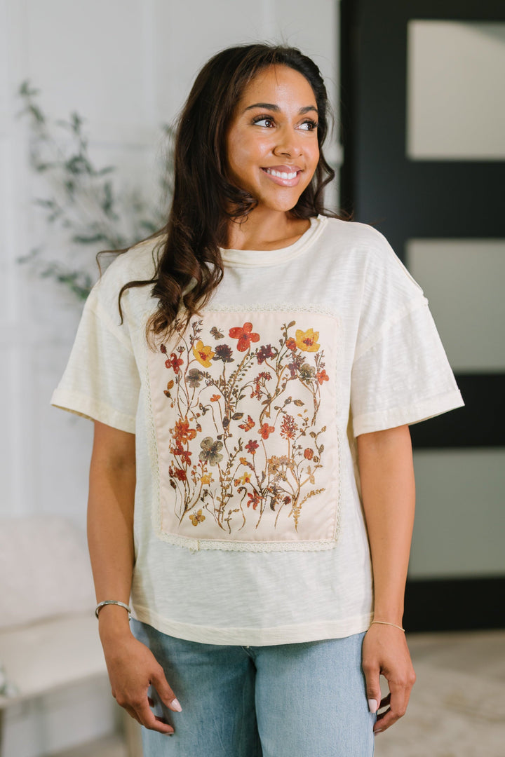 Knee Deep in Flowers We Applique Top - 5/25