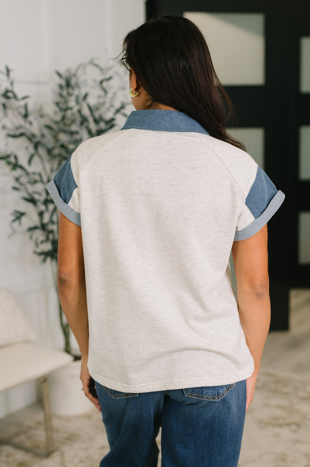 Knowing Me Collared Henley Top - 5/29