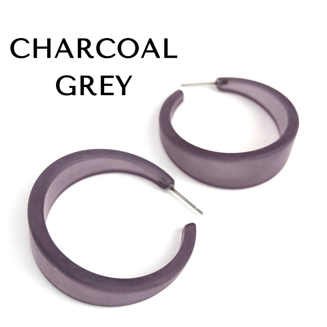 Frosted Emily Hoop Earrings by Leetie Lovendale (Preorder: Ships in 2-3 Weeks)