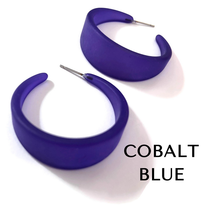 Frosted Emily Hoop Earrings by Leetie Lovendale (Preorder: Ships in 2-3 Weeks)