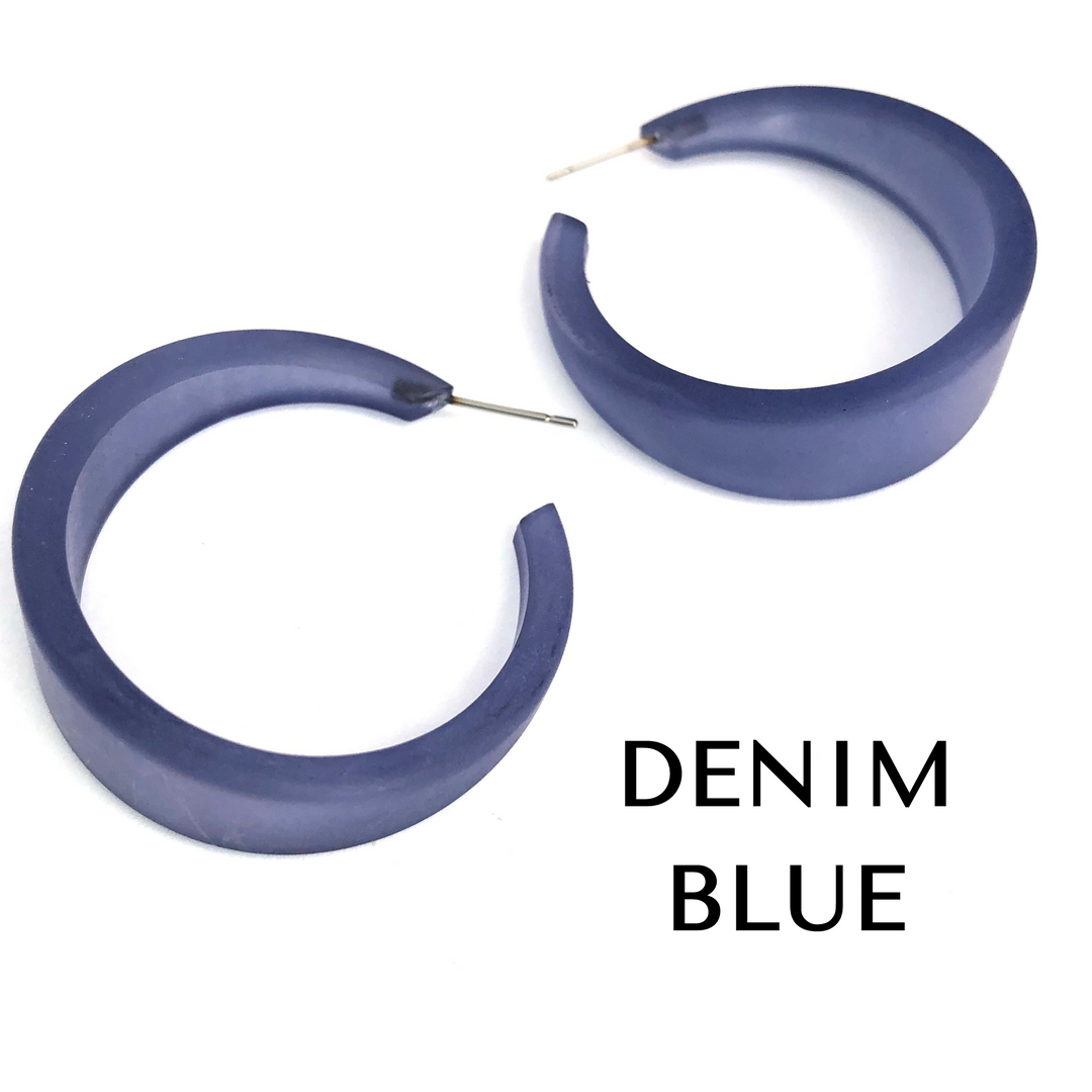 Frosted Emily Hoop Earrings by Leetie Lovendale (Preorder: Ships in 2-3 Weeks)
