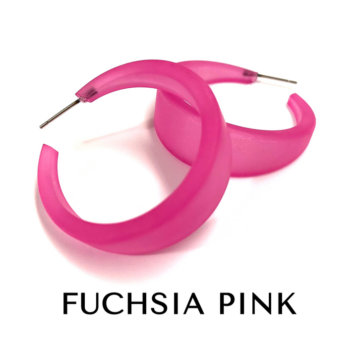 Frosted Emily Hoop Earrings by Leetie Lovendale (Preorder: Ships in 2-3 Weeks)
