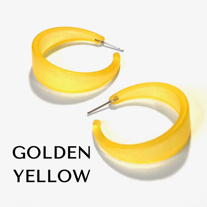 Frosted Emily Hoop Earrings by Leetie Lovendale (Preorder: Ships in 2-3 Weeks)