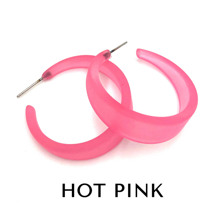Frosted Emily Hoop Earrings by Leetie Lovendale (Preorder: Ships in 2-3 Weeks)