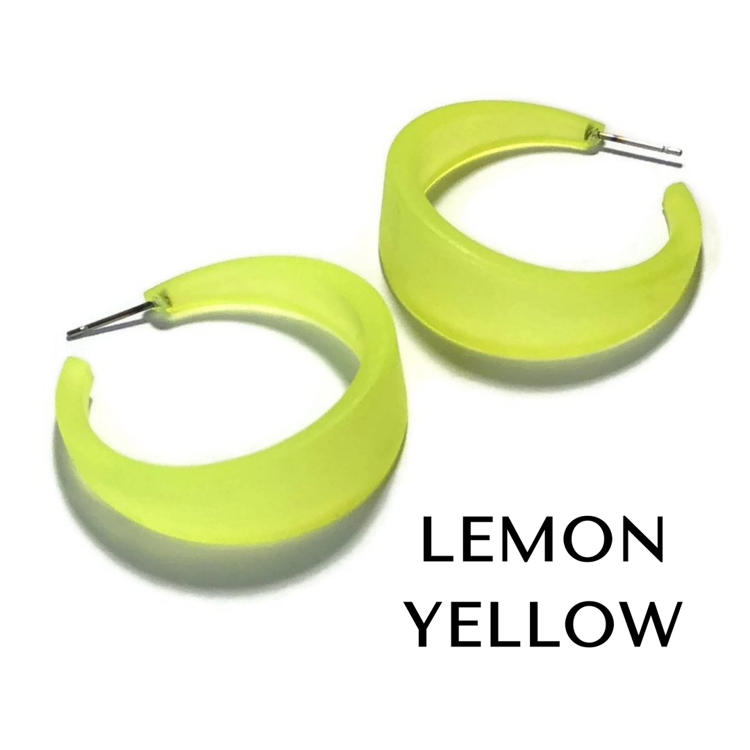 Frosted Emily Hoop Earrings by Leetie Lovendale (Preorder: Ships in 2-3 Weeks)