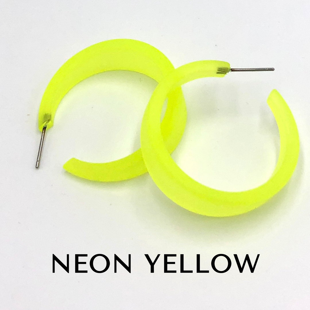 Frosted Emily Hoop Earrings by Leetie Lovendale (Preorder: Ships in 2-3 Weeks)