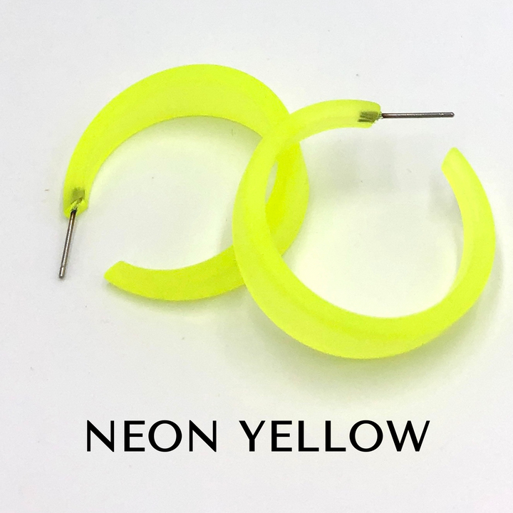 Frosted Emily Hoop Earrings by Leetie Lovendale (Preorder: Ships in 2-3 Weeks)