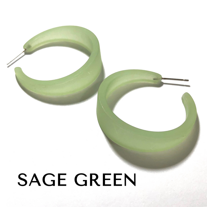 Frosted Emily Hoop Earrings by Leetie Lovendale (Preorder: Ships in 2-3 Weeks)