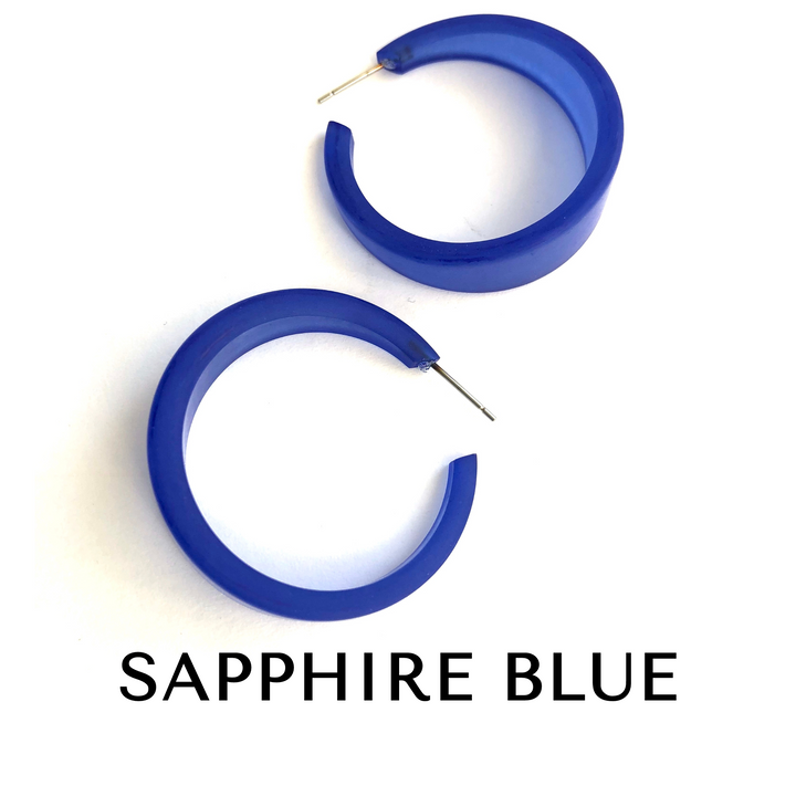 Frosted Emily Hoop Earrings by Leetie Lovendale (Preorder: Ships in 2-3 Weeks)