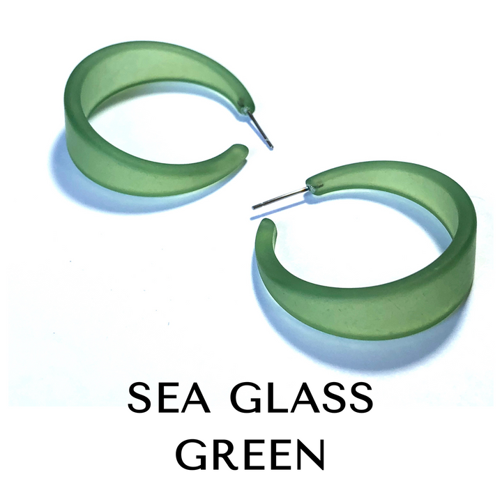 Frosted Emily Hoop Earrings by Leetie Lovendale (Preorder: Ships in 2-3 Weeks)