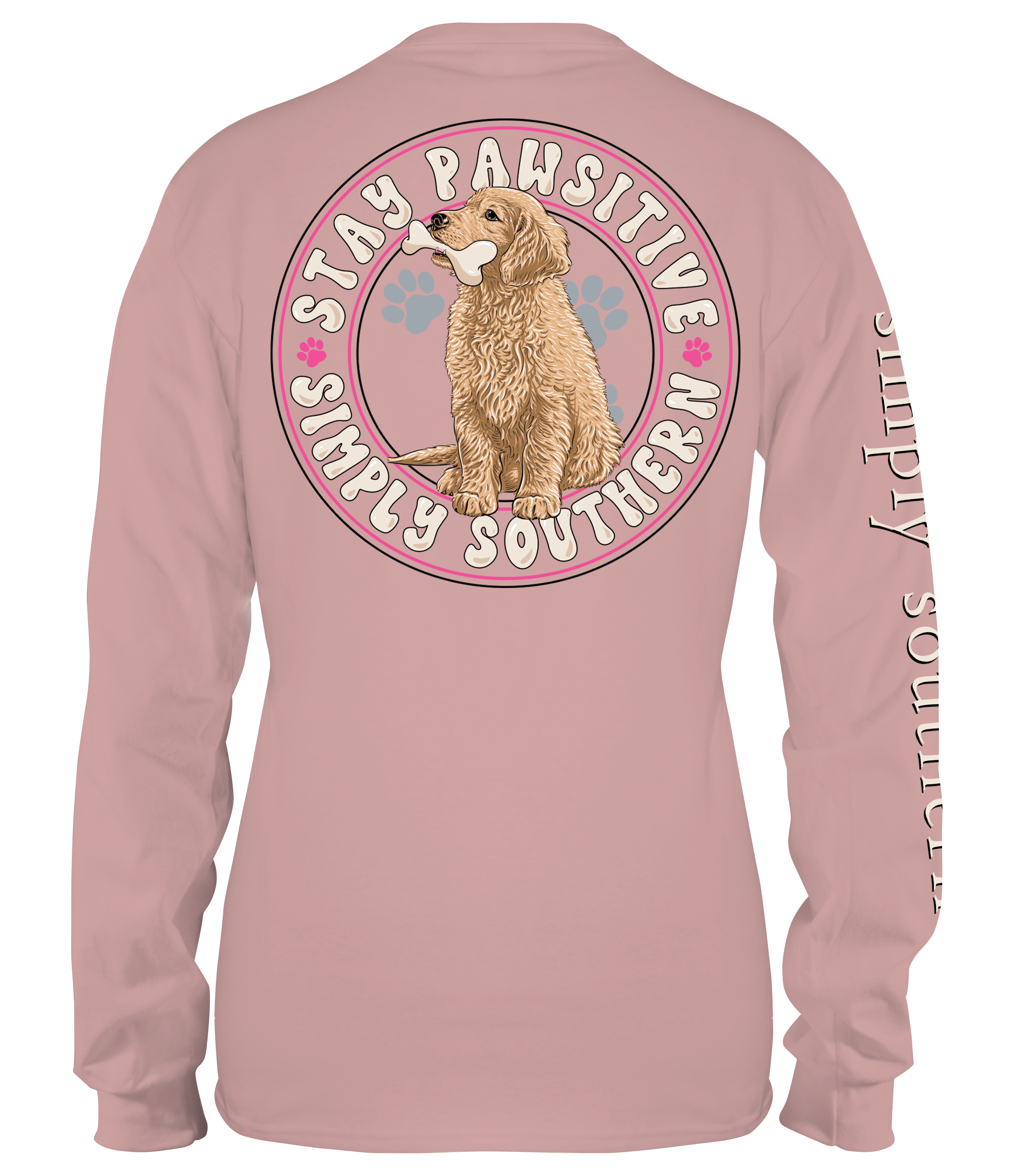 'Stay Pawsitive' Puppy Long Sleeve Tee by Simply Southern