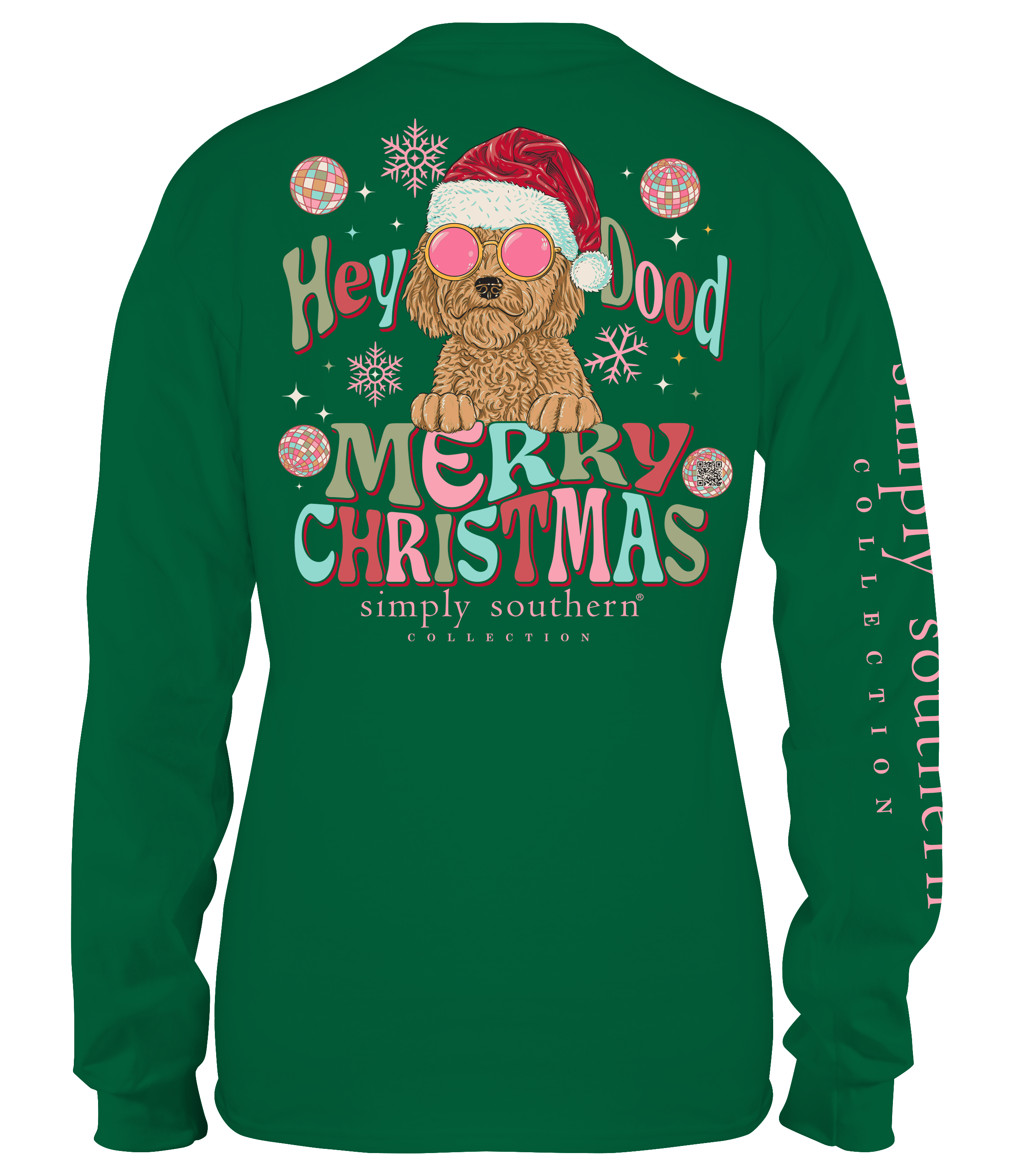 'Hey Dood' Christmas Pup Long Sleeve Tee by Simply Southern