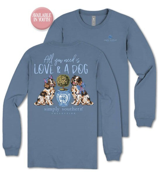 'Love and a Dog' Long Sleeve Tee by Simply Southern