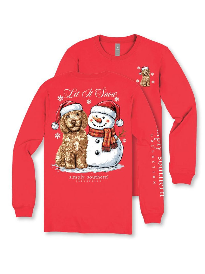 *JUNE MARKET: Let It Snow Doodle Long Sleeve Tee by Simply Southern (Ships Late September)