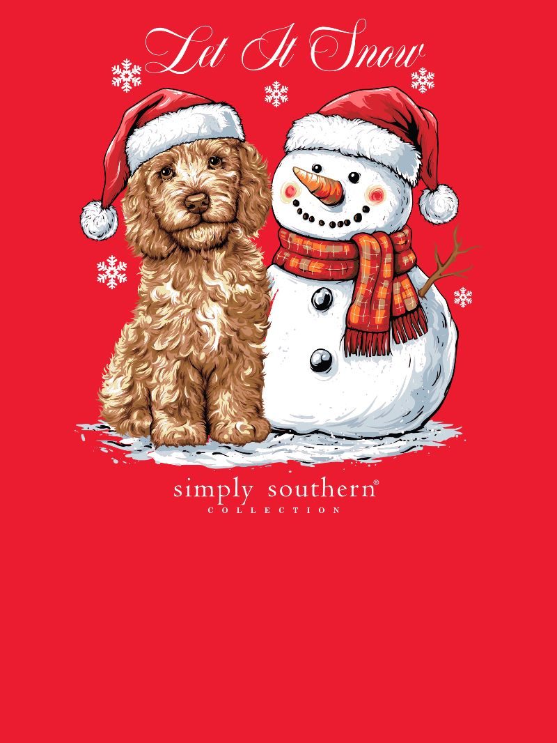 *JUNE MARKET: Let It Snow Doodle Long Sleeve Tee by Simply Southern (Ships Late September)