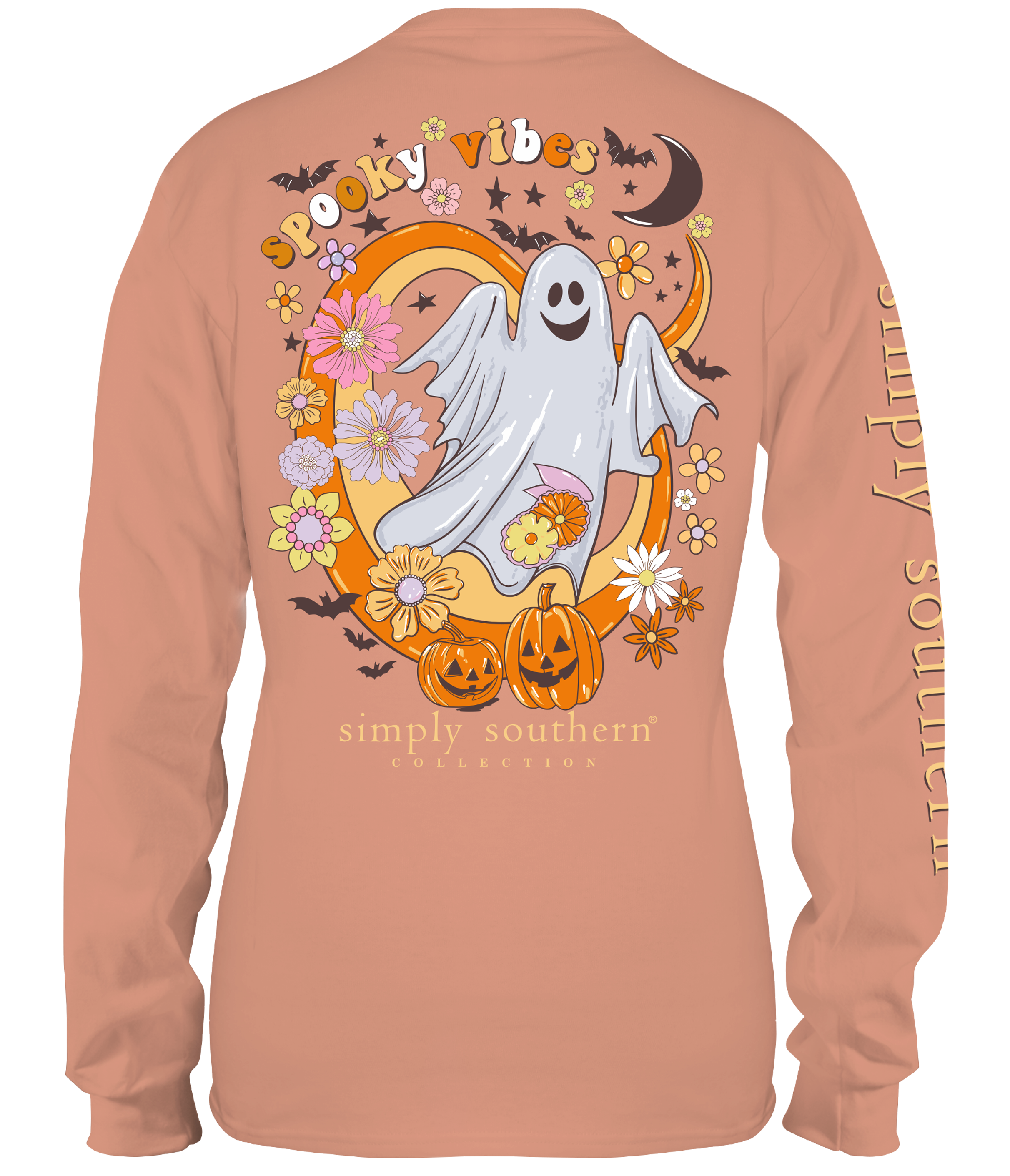 Youth 'Spooky Vibes' Ghost Long Sleeve Tee by Simply Southern