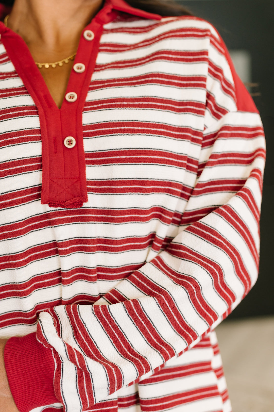 Least of Our Worries Long Sleeve Henley - 12/15