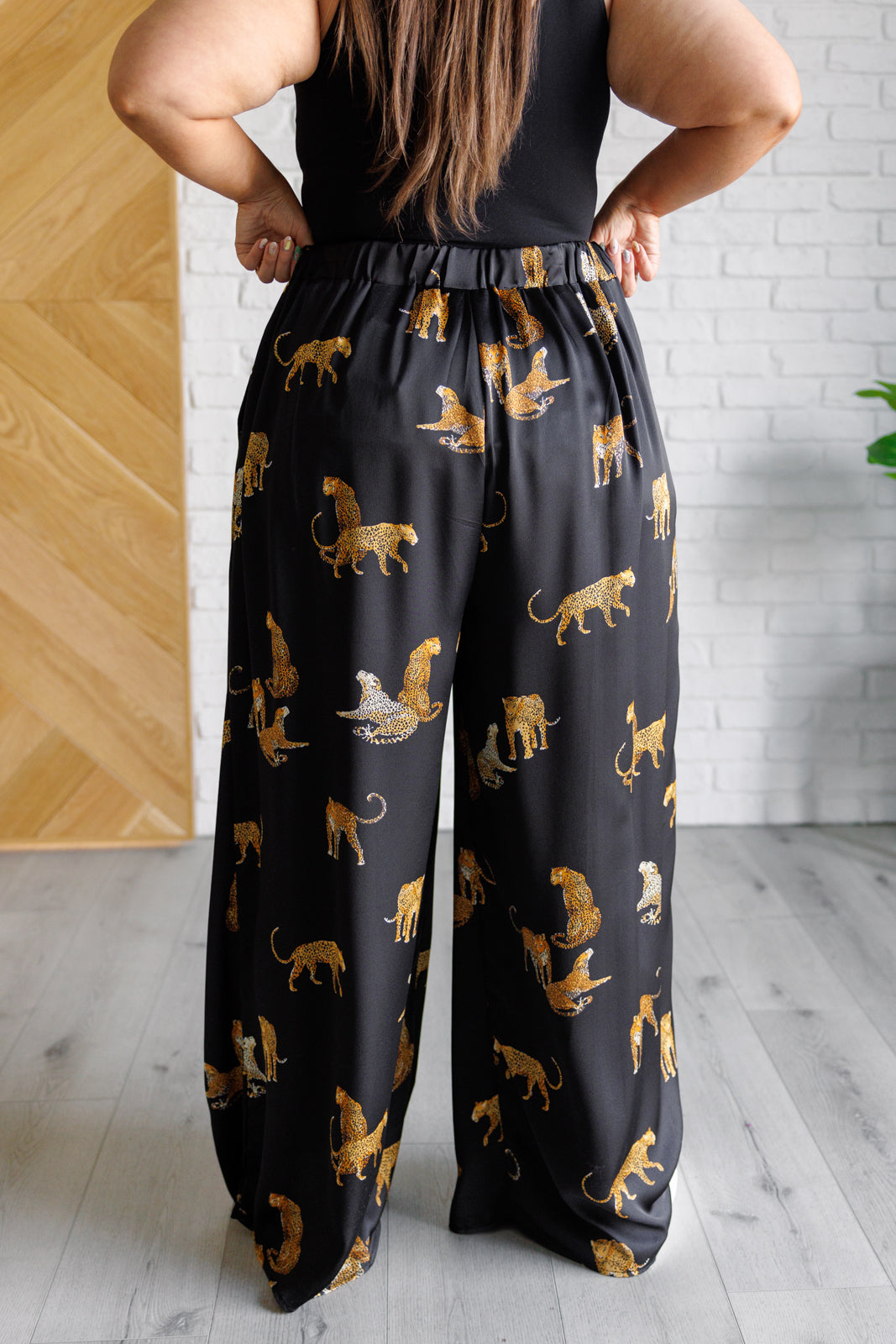 Legendary in Leopard Satin Wide Leg Pants - 4/27