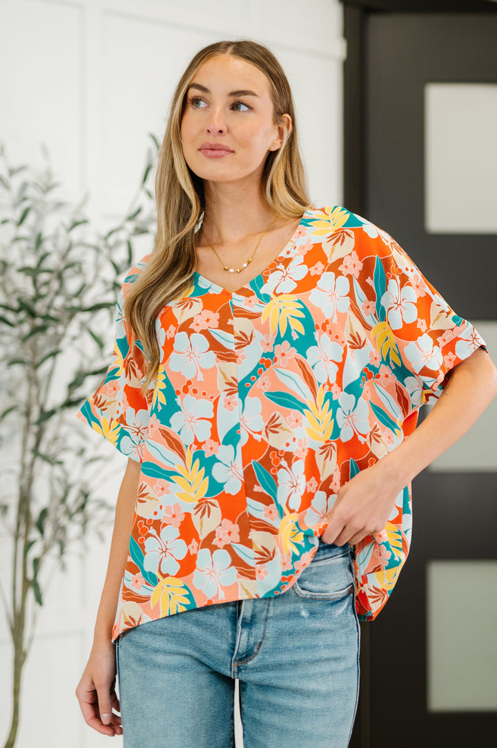 Lei Me Down V-Neck Top - 5/28
