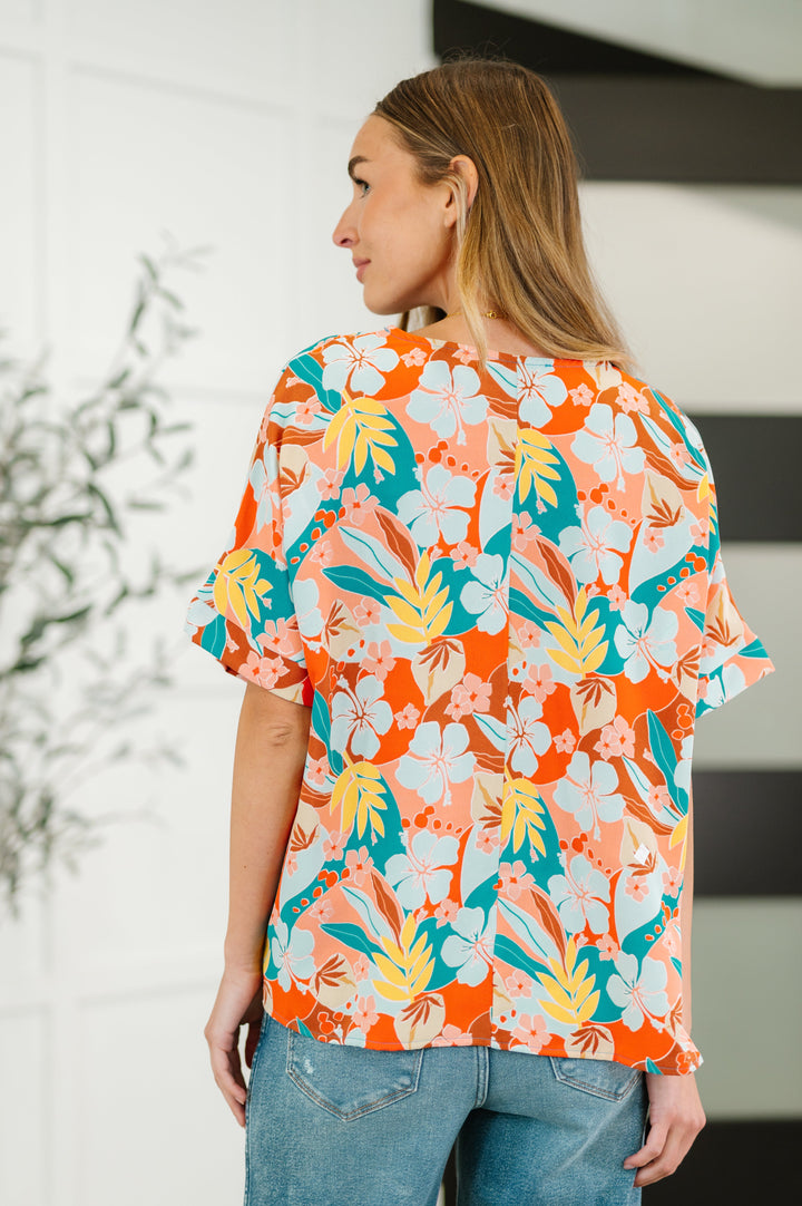 Lei Me Down V-Neck Top - 5/28